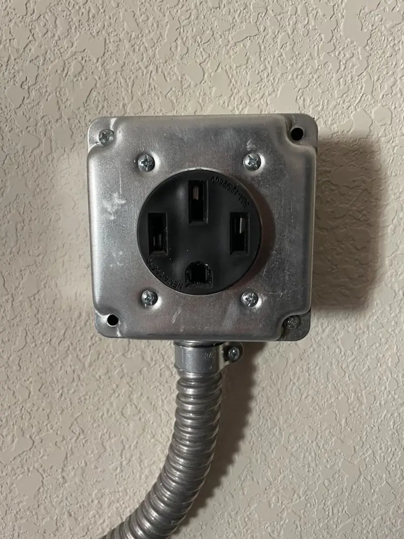 NEMA 14-50 outlet installed for Electrical Panel Upgrade in Layton
